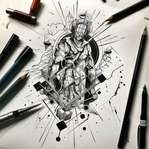 simple-form – tattoo design ideas free ai generated – neotraditional-strong-contrast – for-lower-back – Gallery: other-other-inkby-ai