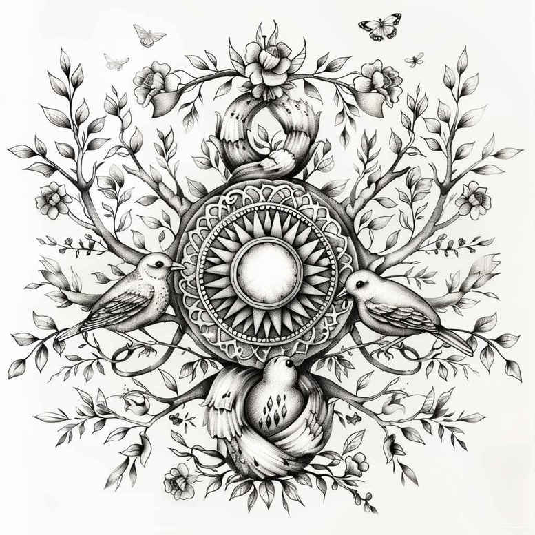 simple-icon – tattoo design ideas free ai generated – neotraditional-saturated-hues – for-sternum – Gallery: other-other-inkby-ai