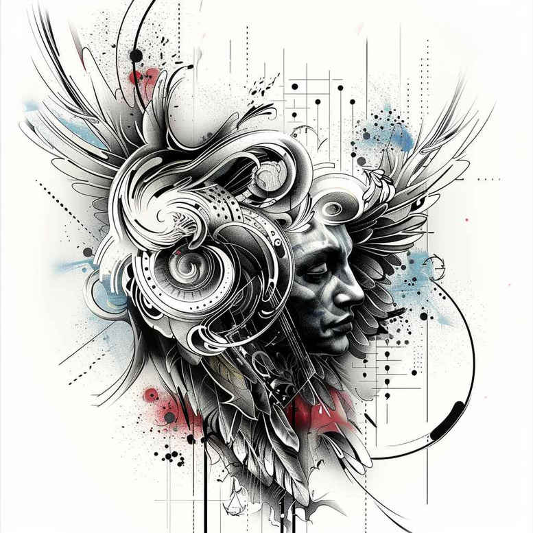 slender – tattoo design ideas free ai generated – neotraditional-refined-lines – for-ribs – Gallery: other-other-inkby-ai