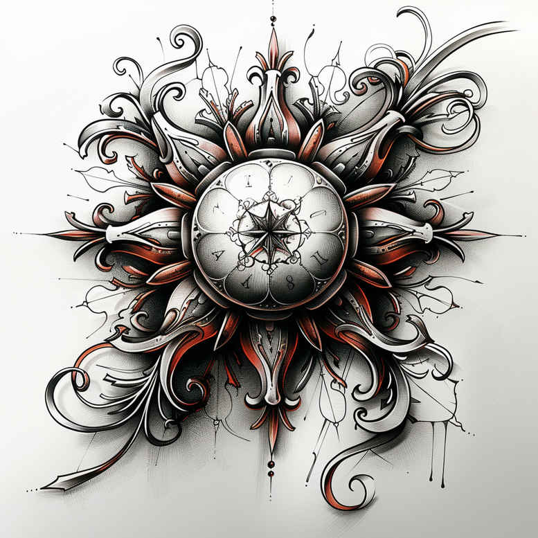 subtle-motif – tattoo design ideas free ai generated – realism-clean-lines – for-thigh – Gallery: other-other-inkby-ai