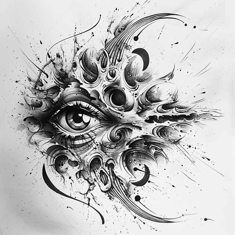 understated – tattoo design ideas free ai generated – neotraditional-artistic-contrast – for-lower-chest – Gallery: other-other-inkby-ai