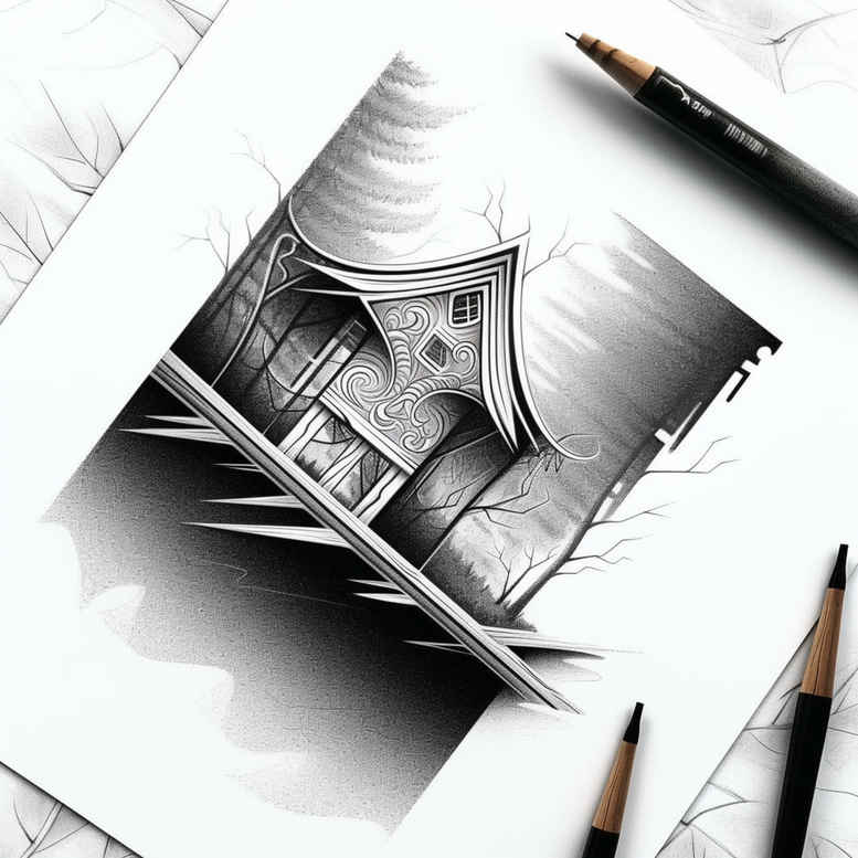 whisper-line – tattoo design ideas free ai generated – neotraditional-enhanced-shading – for-thigh – Gallery: other-other-inkby-ai