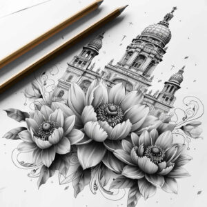 airy – tattoo design ideas free ai generated – realism-true-skin – for-shoulder-blade – Gallery: other-religions-inkby-ai