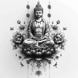 clean-shape – tattoo design ideas free ai generated – realism-natural-tones – for-upper-arm – Gallery: other-religions-inkby-ai