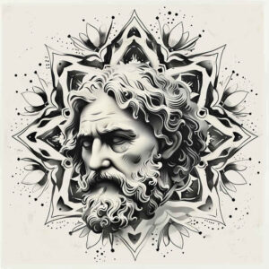 empty-space – tattoo design ideas free ai generated – surrealism-transcendent – for-chest – Gallery: other-religions-inkby-ai