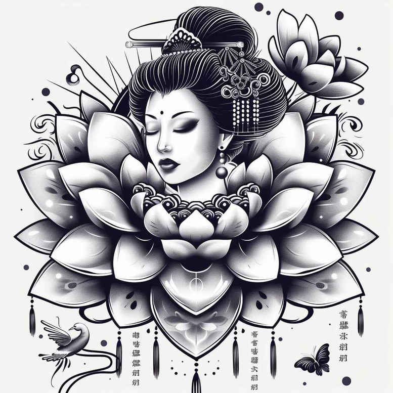 no-excess – tattoo design ideas free ai generated – realism-cgi-realism – for-lower-back – Gallery: other-religions-inkby-ai