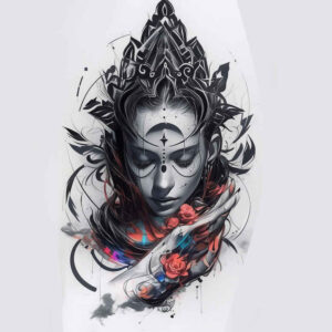 pinprick – tattoo design ideas free ai generated – realism-realistic-perspective – for-toe – Gallery: other-religions-inkby-ai