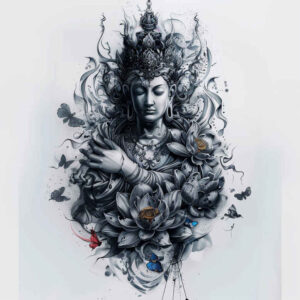 precise – tattoo design ideas free ai generated – realism-precise-gradient – for-lower-arm – Gallery: other-religions-inkby-ai