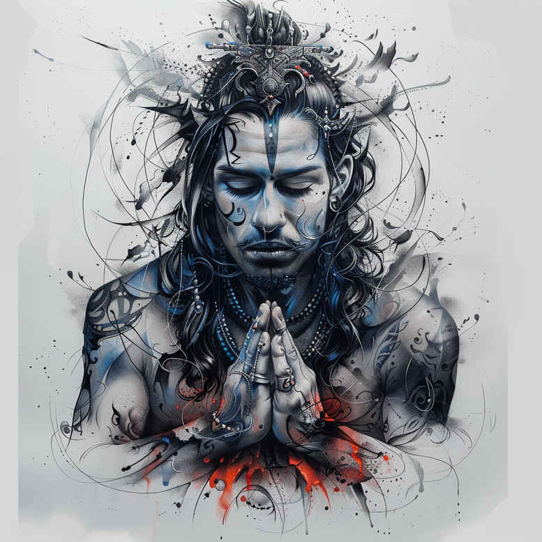 silent – tattoo design ideas free ai generated – neotraditional-classic-motifs – for-ankle – Gallery: other-religions-inkby-ai