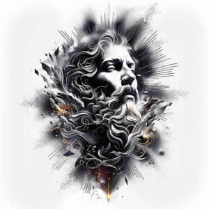 simple-form – tattoo design ideas free ai generated – neotraditional-textural-detail – for-upper-chest – Gallery: other-religions-inkby-ai