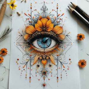 single-dot – tattoo design ideas free ai generated – surrealism-hallucinatory – for-stomach – Gallery: other-religions-inkby-ai