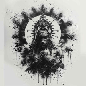 other-religions tattoo design ideas Realism deep shadows ritual patterns perseverance and power