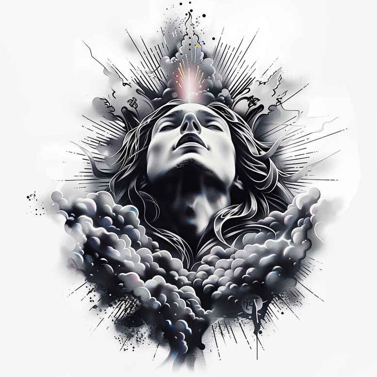 other-religions tattoo design ideas Surrealism fluid forms spiritual symbols symbolising resilience