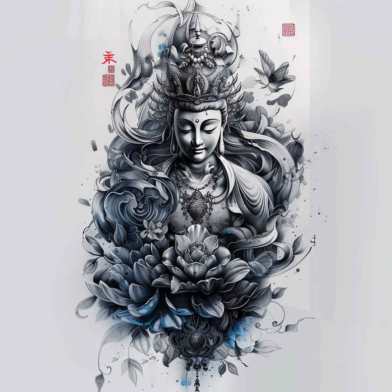 tiny-tattoo – tattoo design ideas free ai generated – neotraditional-layered-inks – for-heel – Gallery: other-religions-inkby-ai