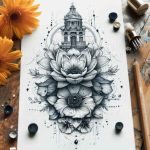 unembellished – tattoo design ideas free ai generated – realism-form-fidelity – for-shin – Gallery: other-religions-inkby-ai