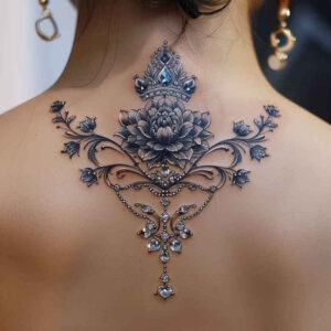other tattoo design ideas classic shading CGI-rendered for upper thigh