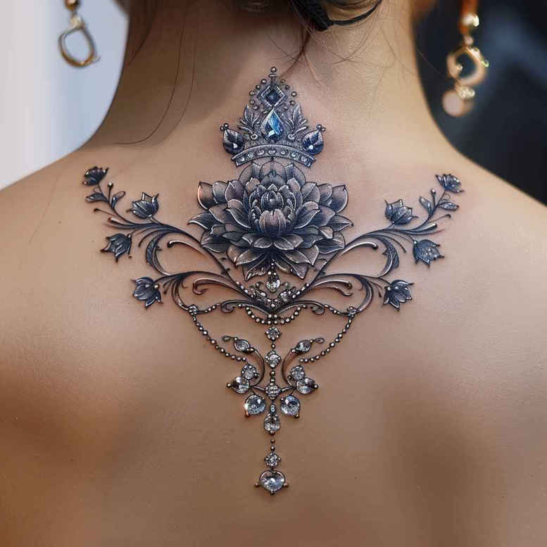 other tattoo design ideas classic shading CGI-rendered for upper thigh