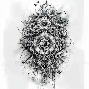 other tattoo design ideas moody line-art for foot