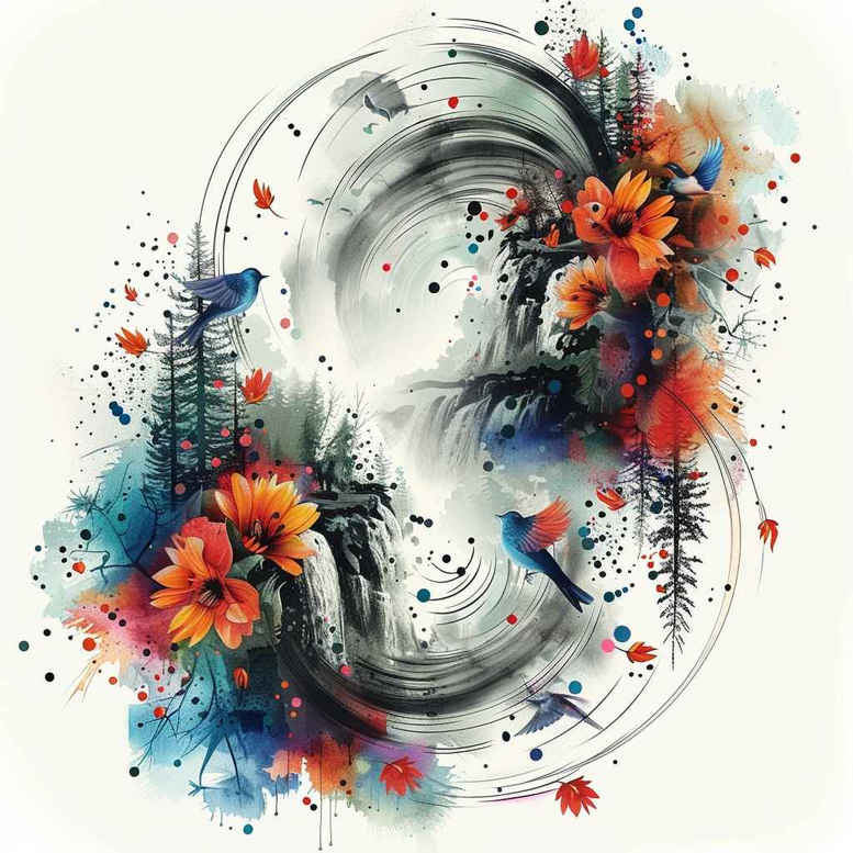 other tattoo design ideas vibrant palette line-art strength and power