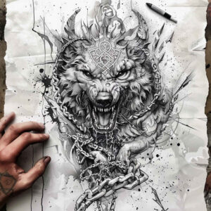 norse-mythology-tattoo-realism-light-and-shadow-play-for-lower-thigh – tattoo design ideas free ai generated – Gallery: other-vikings-inkby-ai