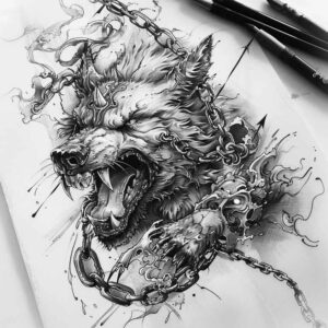 other-vikings tattoo design ideas ornate ancestral for lower thigh