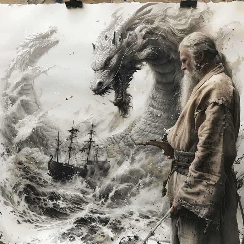 other-vikings tattoo design ideas Surrealism fluid forms bold for lower leg