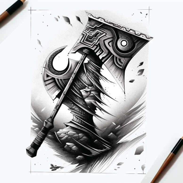 other-vikings tattoo design ideas fine-line fierce for lower arm