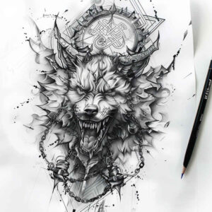 other-vikings tattoo design ideas Surrealism symbolic layered shading meaning determination