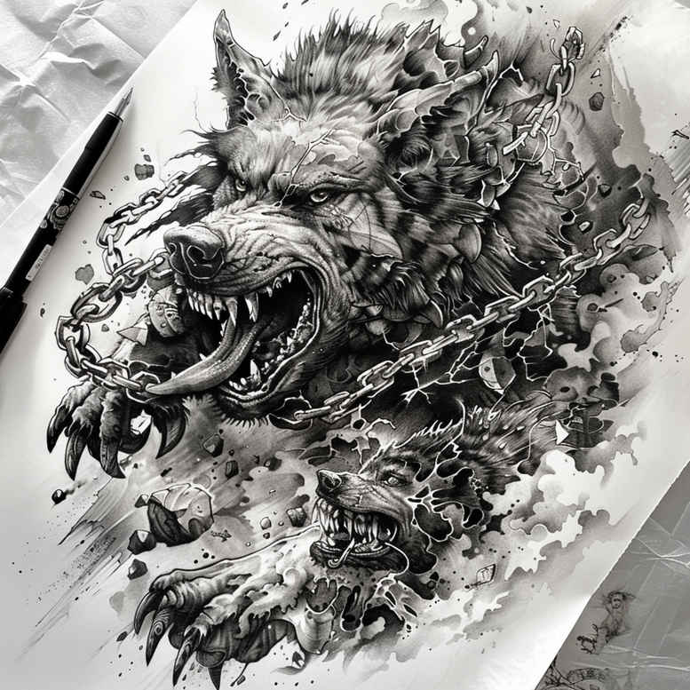 viking-legend-tattoo-surrealism-ambiguous-space-for-shoulder-blade – tattoo design ideas free ai generated – Gallery: other-vikings-inkby-ai