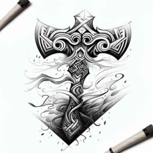 for-women-neotraditional-modern-twist-for-upper-thigh – tattoo design ideas free ai generated – Gallery: other-vikings-inkby-ai