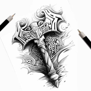 viking-energy-tattoo-realism-detail-accuracy-for-back-of-neck – tattoo design ideas free ai generated – Gallery: other-vikings-inkby-ai