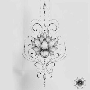 3d-line-tattoo – tattoo design ideas free ai generated – essential – for-lower-leg – Gallery: outline-inkby-ai