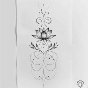 abstract-line-tattoo – tattoo design ideas free ai generated – nonintrusive – for-neck – Gallery: outline-inkby-ai