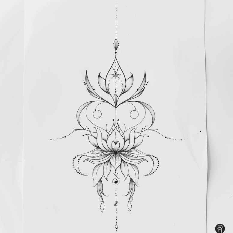 artistic-line-tattoo – tattoo design ideas free ai generated – tiny-motif – for-temple – Gallery: outline-inkby-ai