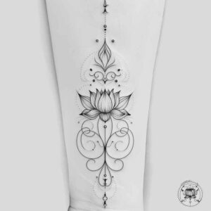 continuous-line-tattoo – tattoo design ideas free ai generated – simple-form – for-upper-back – Gallery: outline-inkby-ai