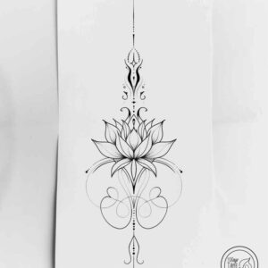 dashed-line-tattoo – tattoo design ideas free ai generated – plain – for-upper-chest – Gallery: outline-inkby-ai
