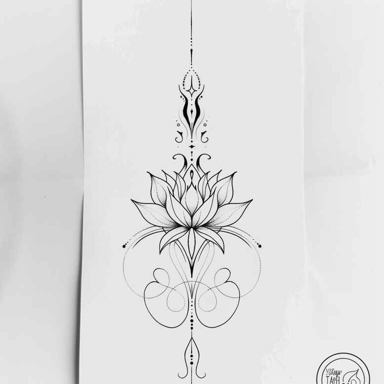 dashed-line-tattoo – tattoo design ideas free ai generated – plain – for-upper-chest – Gallery: outline-inkby-ai
