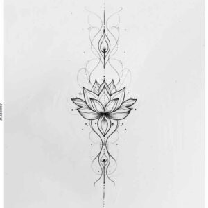 detailed-line-tattoo – tattoo design ideas free ai generated – bare – for-upper-back – Gallery: outline-inkby-ai