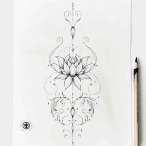 dotted-line-tattoo – tattoo design ideas free ai generated – pure-shape – for-upper-shoulder – Gallery: outline-inkby-ai