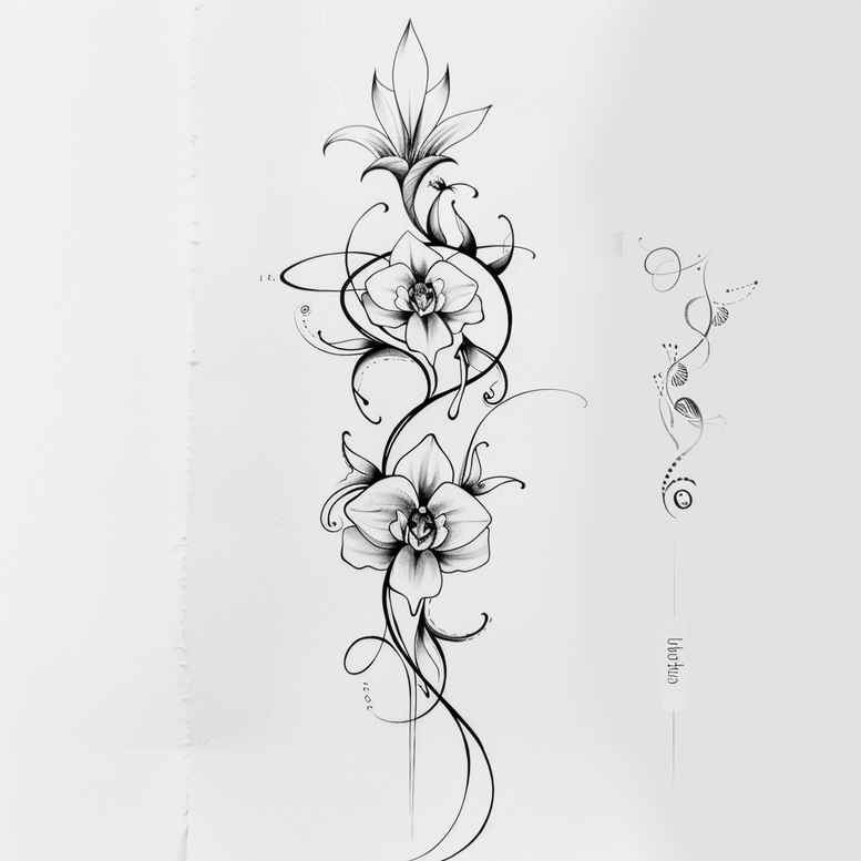 for-women – tattoo design ideas free ai generated – gentle – for-heel – Gallery: outline-inkby-ai