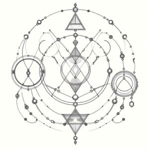 geometric-line-tattoo – tattoo design ideas free ai generated – clear-cut – for-toe – Gallery: outline-inkby-ai