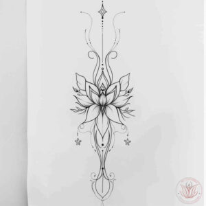 geometric-shaded-line-tattoo – tattoo design ideas free ai generated – no-fill – for-wrist-side – Gallery: outline-inkby-ai