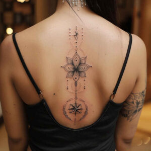 precise-line-tattoo – tattoo design ideas free ai generated – symbol-mark – for-abdomen – Gallery: outline-inkby-ai