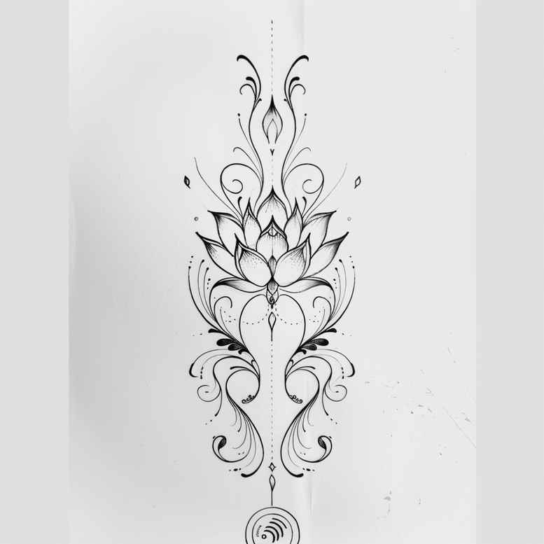 precise-line-tattoo – tattoo design ideas free ai generated – understated – for-ribs – Gallery: outline-inkby-ai