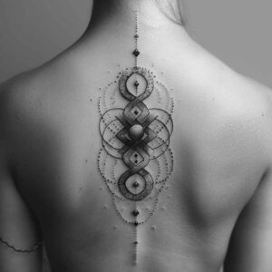 refined-line-tattoo – tattoo design ideas free ai generated – abstract – for-knee – Gallery: outline-inkby-ai