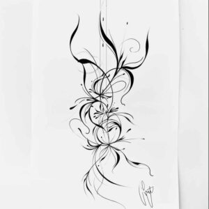 shadow-and-light-line-tattoo – tattoo design ideas free ai generated – simple-icon – for-calf – Gallery: outline-inkby-ai