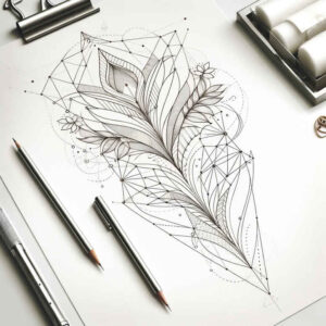 straight-line-tattoo – tattoo design ideas free ai generated – micro-symbol – for-shin – Gallery: outline-inkby-ai