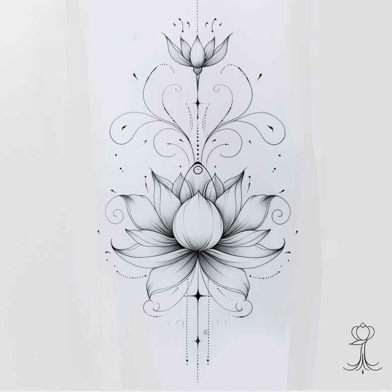 straight-line-tattoo – tattoo design ideas free ai generated – quiet-art – for-ankle – Gallery: outline-inkby-ai