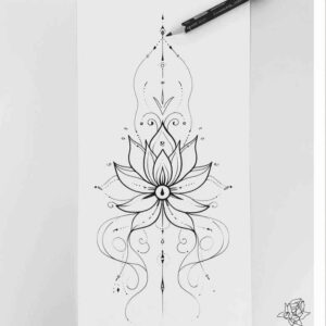symbolic-line-tattoo – tattoo design ideas free ai generated – whisper-line – for-triceps – Gallery: outline-inkby-ai