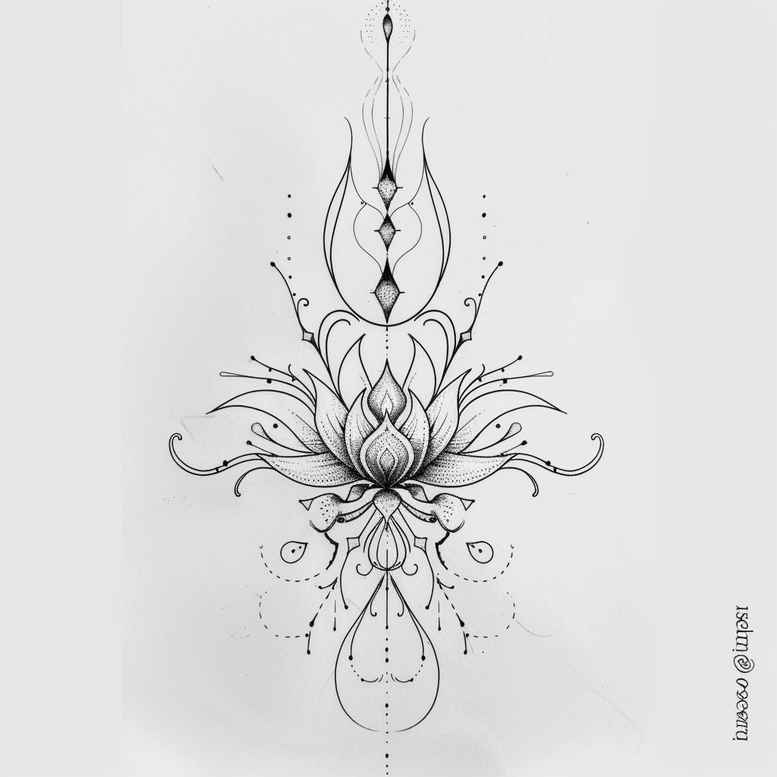 outline tattoo design ideas understated contour shading for knee
